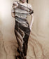 Feather Print Mermaid Dress